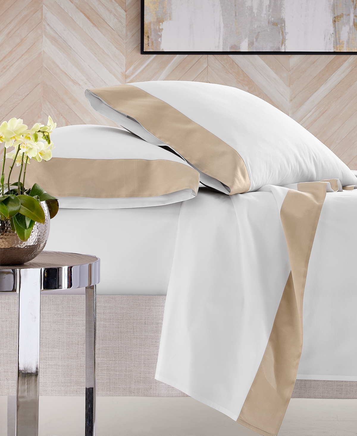 Hotel Collection Italian Percale Sateen Cuff 4-Pc. Set, Queen, Exclusively at Macy's