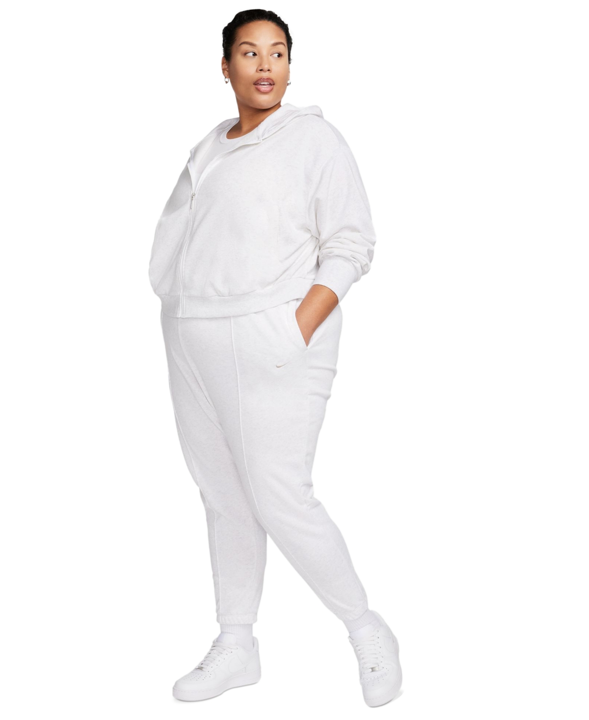 Nike Plus Size Chill Terry Full-Zip French Terry Hoodie -lt Orewood Brn