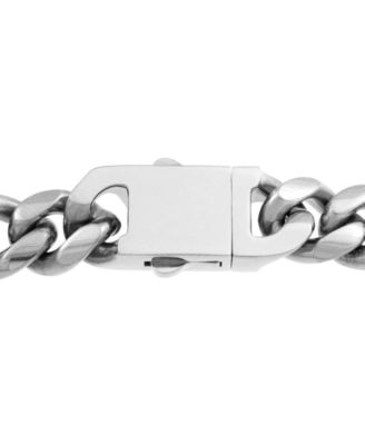 Men's Crystal Curb Link  24 Chain Necklace in Stainless Steel & Gold-Tone Ion-Plate