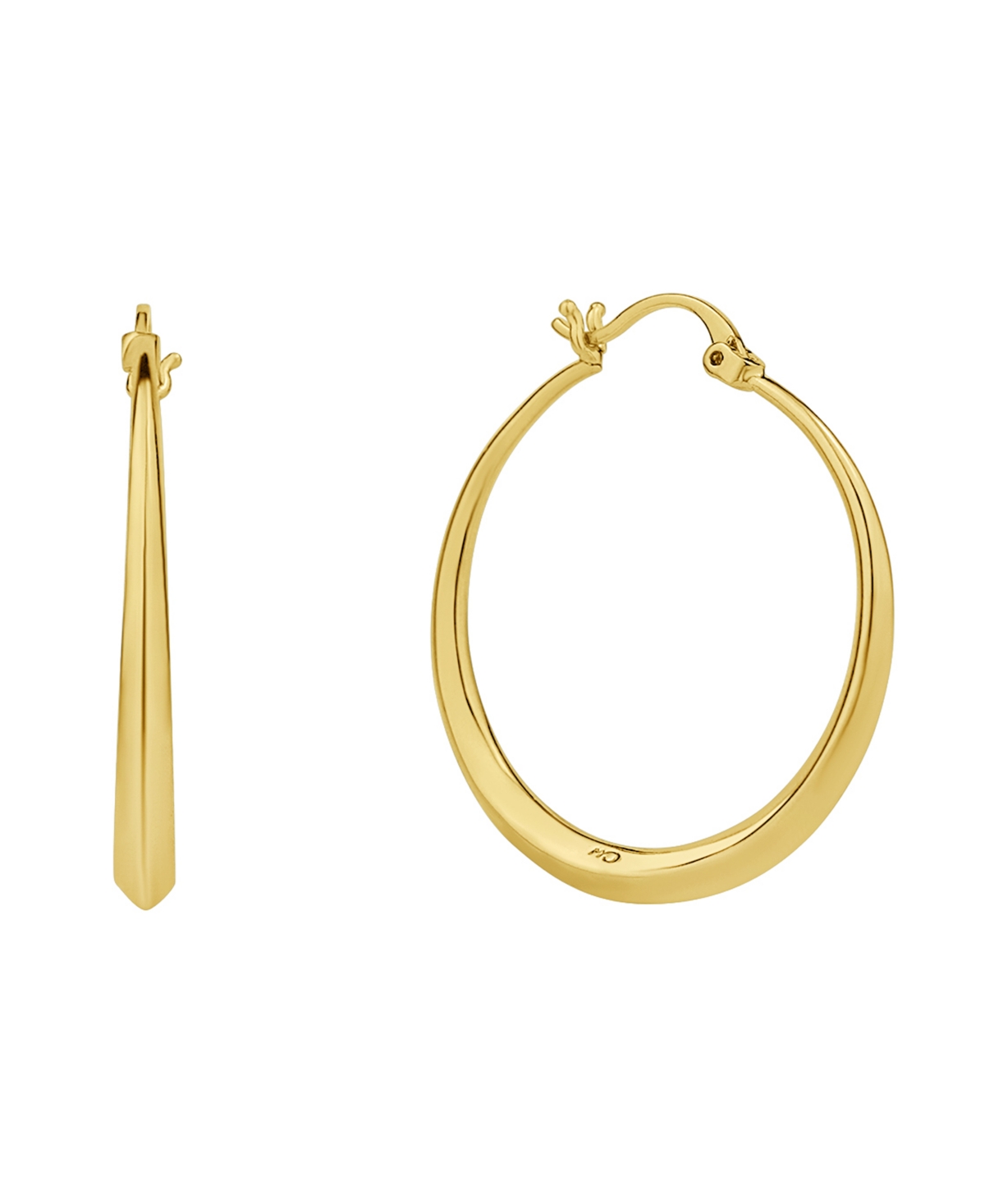 And Now This 18k Gold Plated Or Silver Plated Hoop Earring