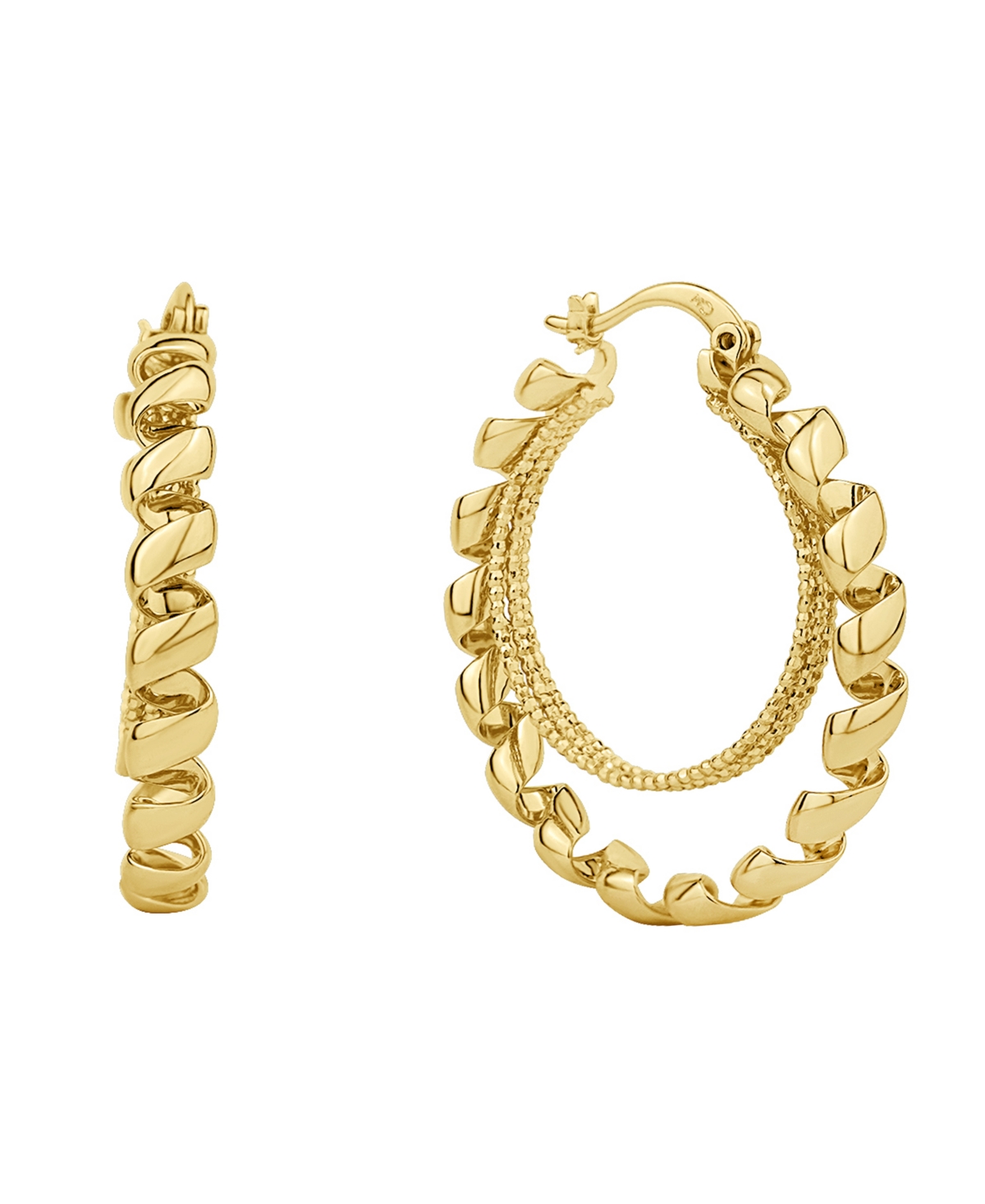 And Now This 18KPlated or Silver Plated Hoop Earring - Gold