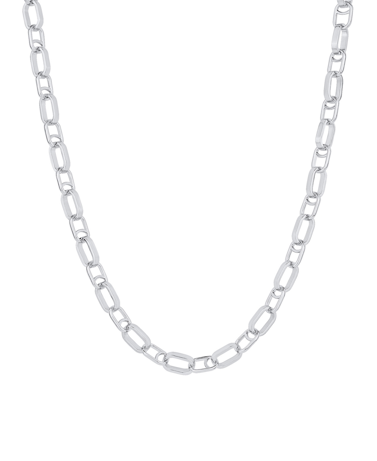 18K Gold Plated or Silver Plated Link Chain Necklace - Gold