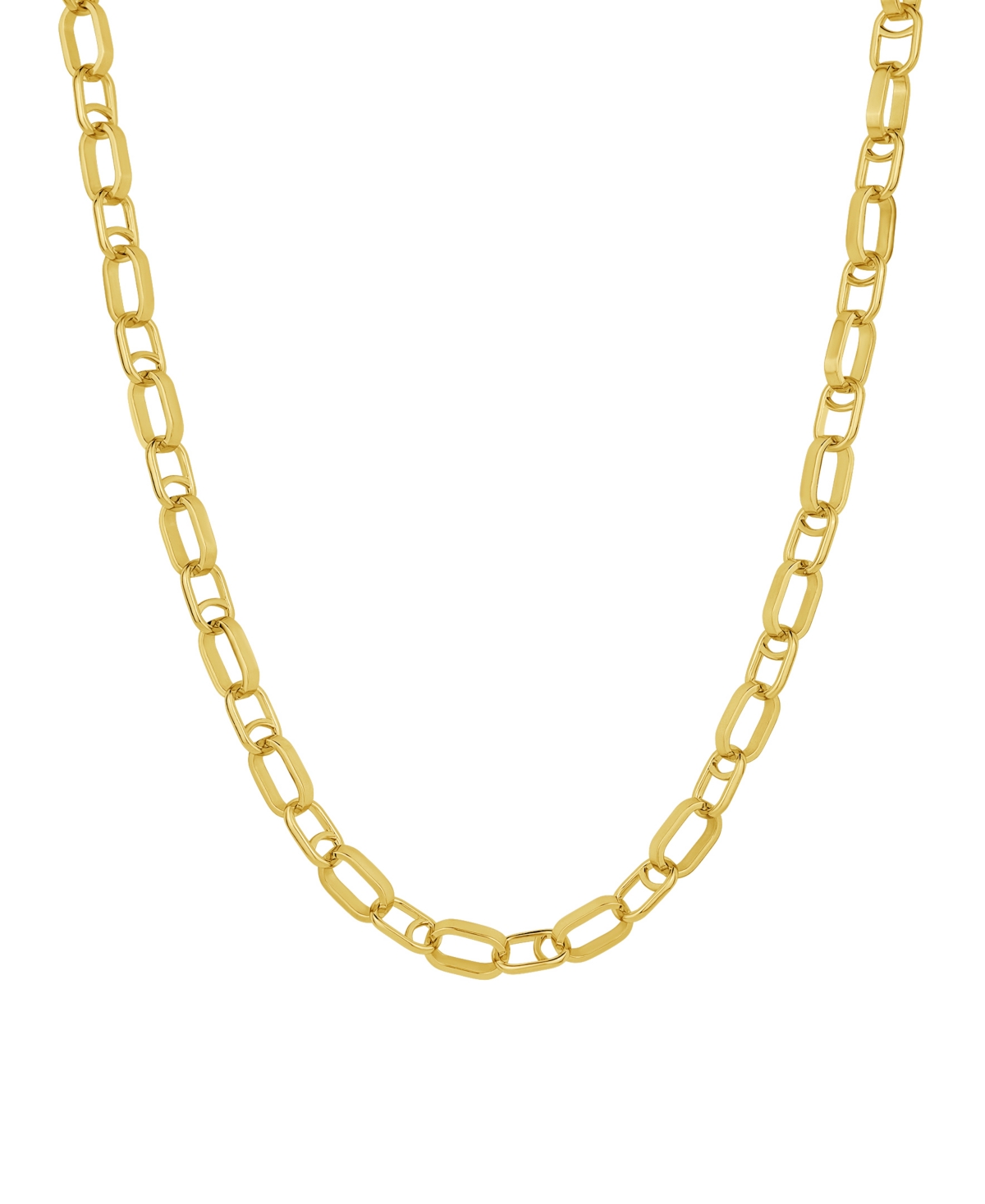 18K Gold Plated or Silver Plated Link Chain Necklace - Gold