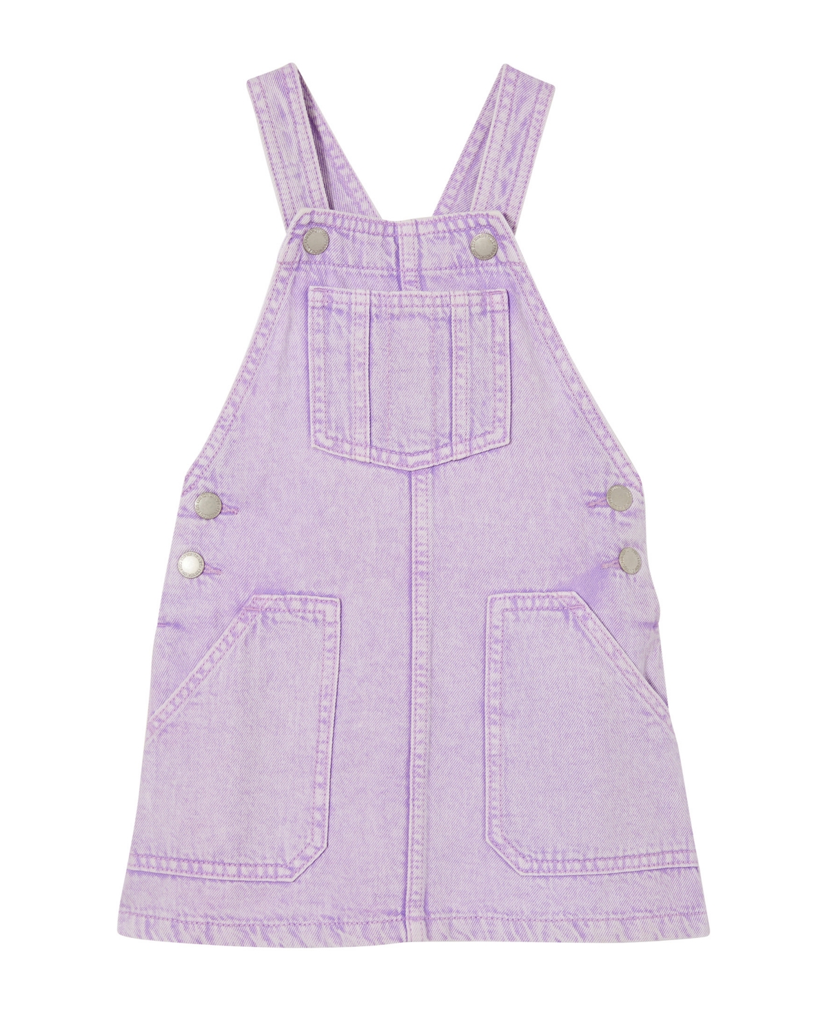 Cotton On Babies' Toddler Girls Alice Denim Pinafore Dress In Lilac Drop,wash
