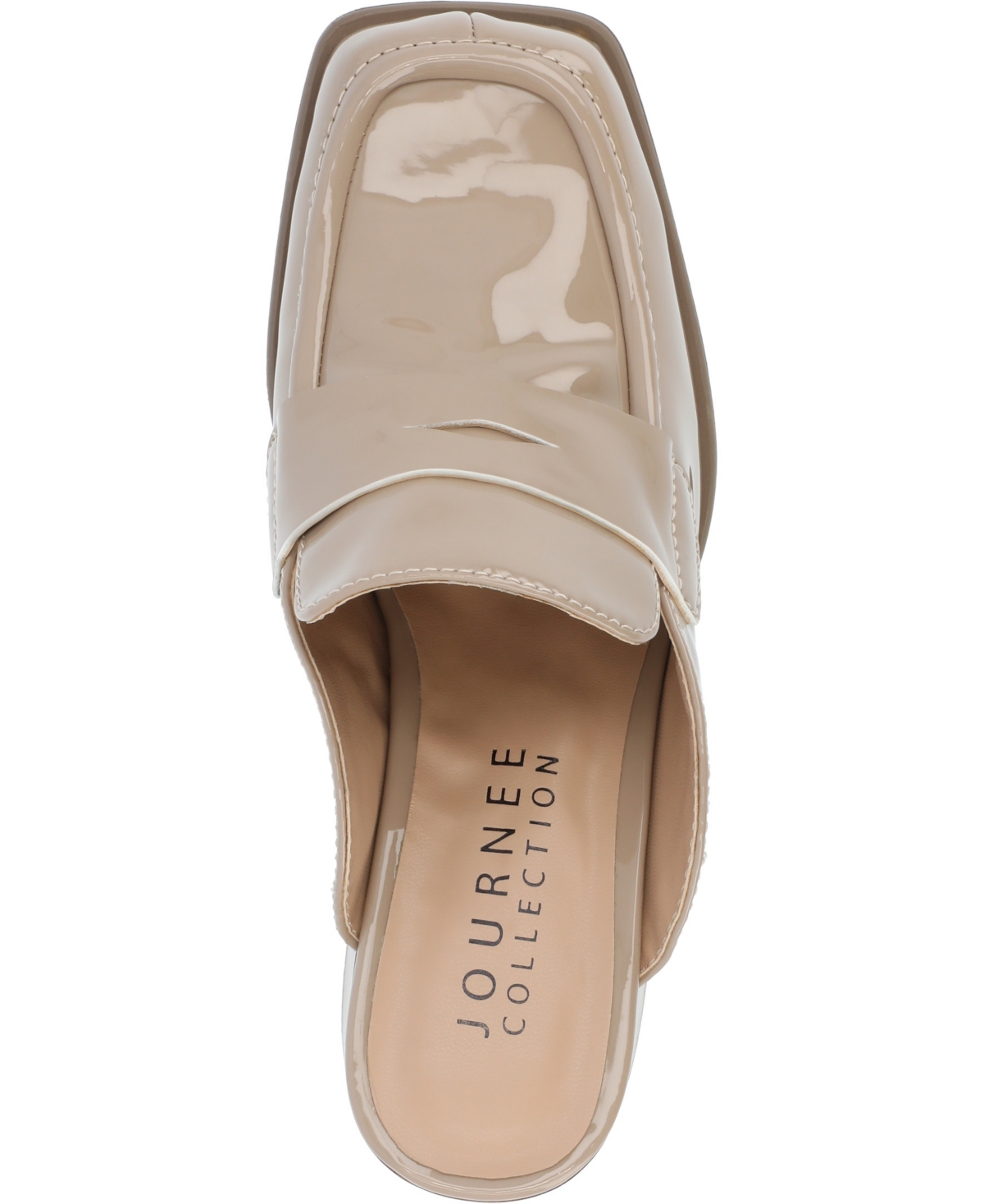 Journee Collection Women's Bayley Square Toe Block Heel Loafer Mules