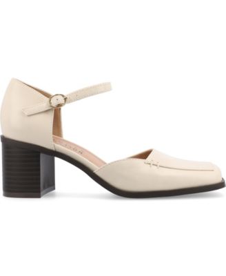 Women's Evangeline Block Heel Square Toe Pumps