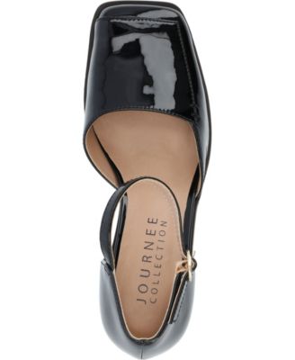 Women's Evangeline Block Heel Square Toe Pumps