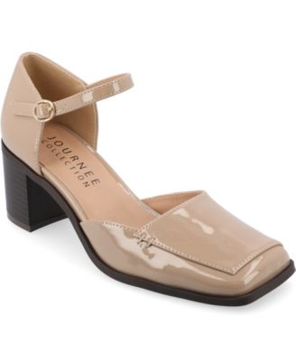 Women's Evangeline Block Heel Square Toe Pumps