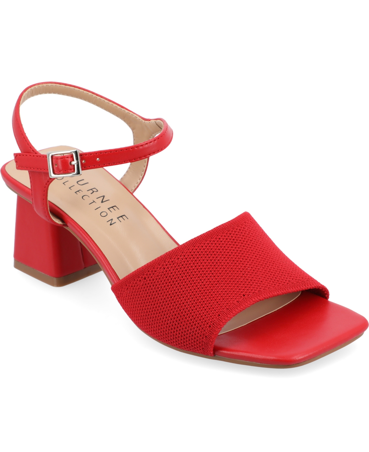 Women's Evylinn Knit Block Heel Dress Sandals - Taupe