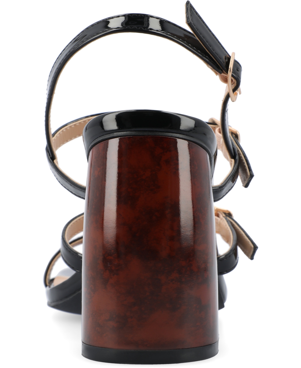 Journee Collection Women's Norina Buckle Block Heel Sandals