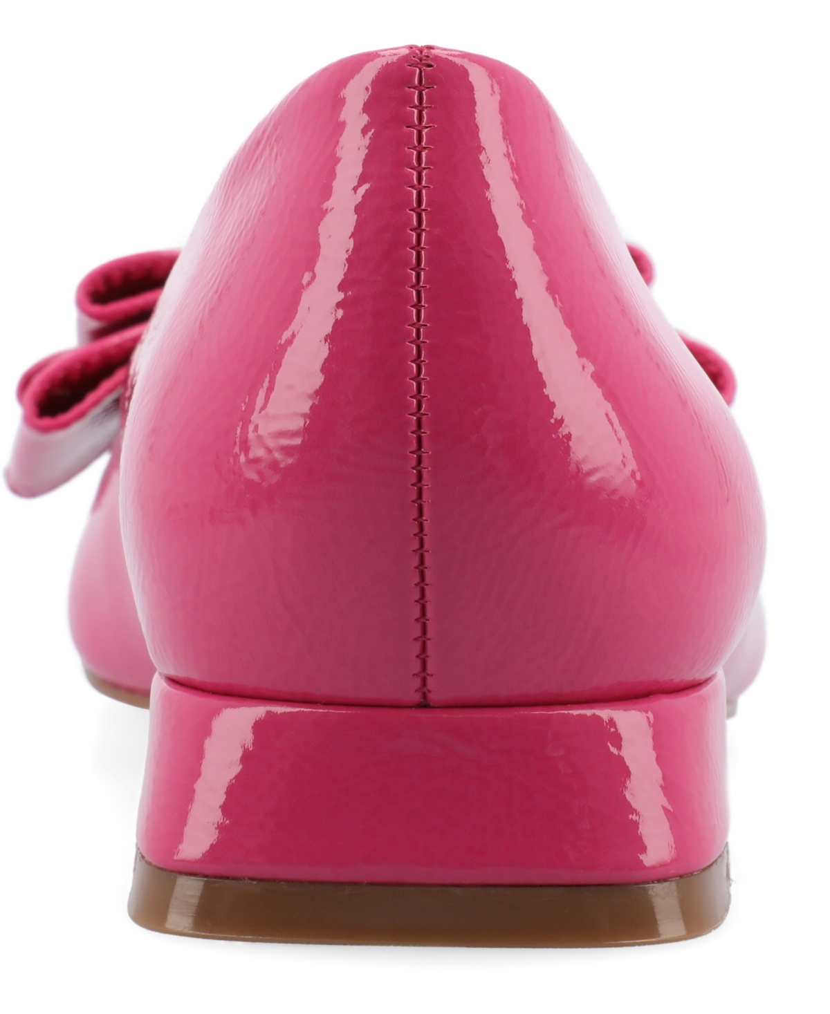 Journee Collection Women's Ophelia Bow Low Block Heel Dress Flats