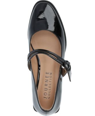 Women's Savvi Mary Jane Block Heel Flats