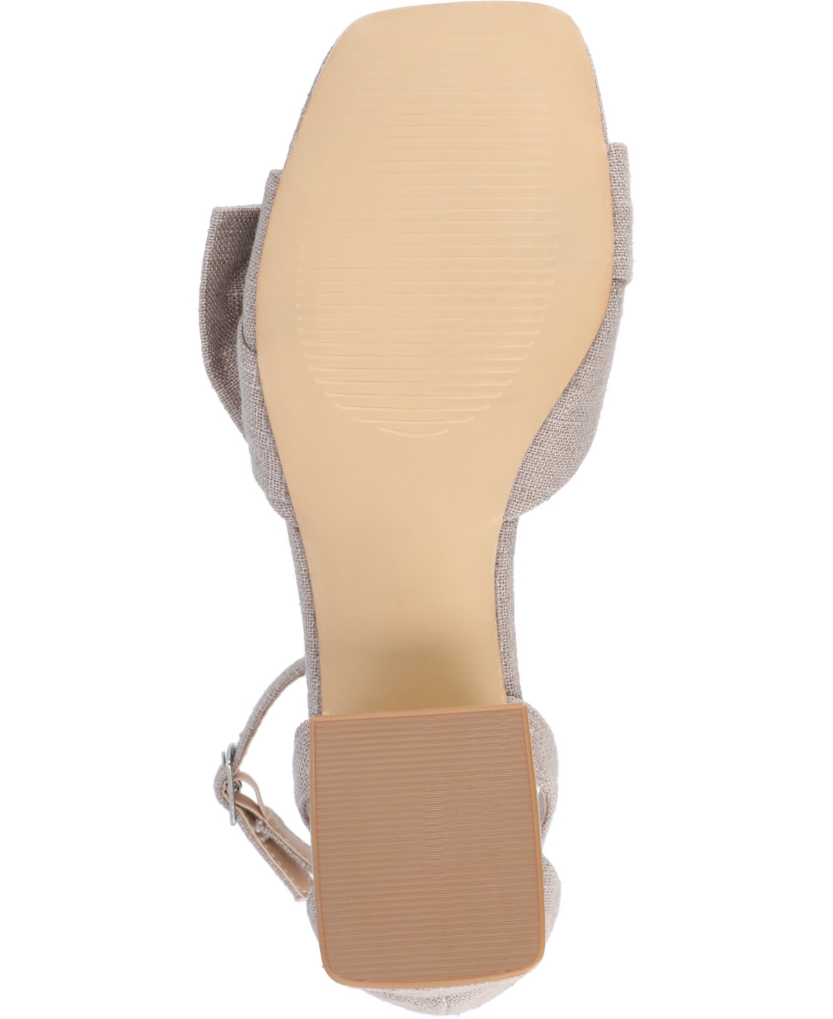 Journee Collection Zevi Bow Block Heel Sandal In Taupe