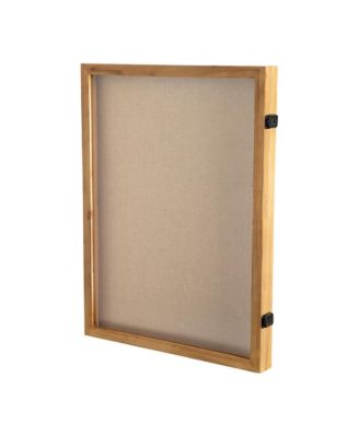 Wood Shadow Box Display Case - Solid Wood With Acrylic Window - Security Latch - For Mementos And Keepsakes