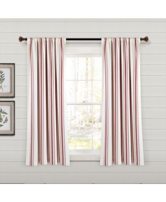 Farmhouse Stripe Yarn Dyed Eco-Friendly Recycled Cotton Window Curtain Panels