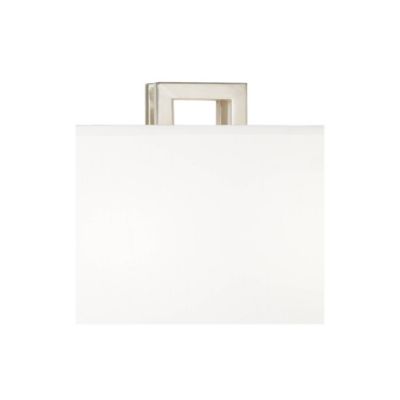 Modern Table Lamp 30" Tall Brushed Nickel Metal White Fabric Rectangular Shade for Bedroom Living Room House Bedside Nightstand