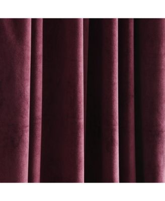 Prima Velvet Solid Light Filtering Back Tab/Rod Pocket Window Curtain Panels