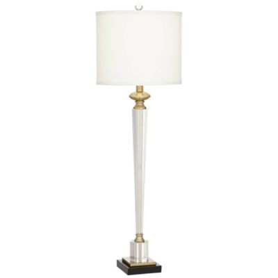 Lana Modern Crystal Table Lamp 38.5" Tall White Shade