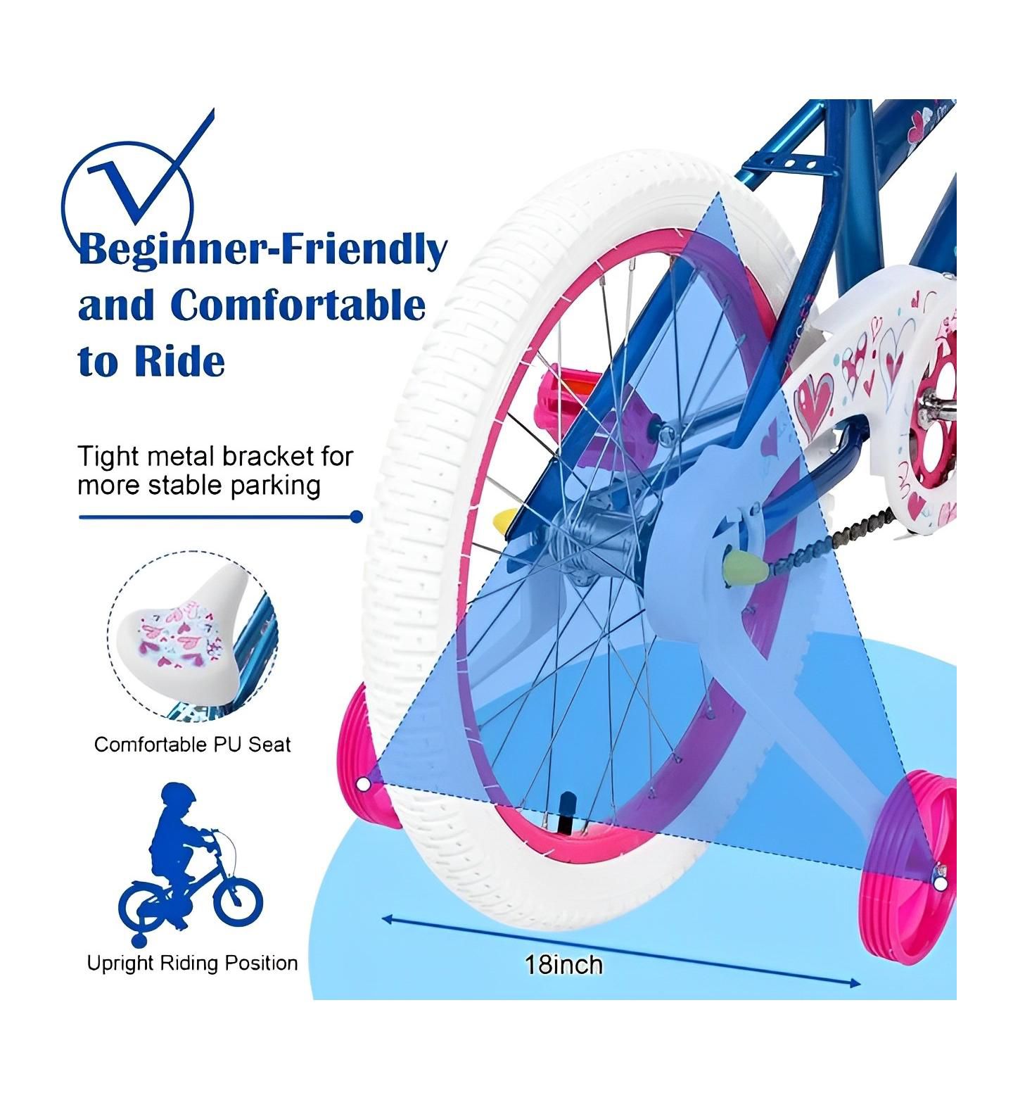 Детская игрушка SUGIFT 18-inch Kids Bike Bicycle for Girls Ages 4-8 Years Child — фото 2