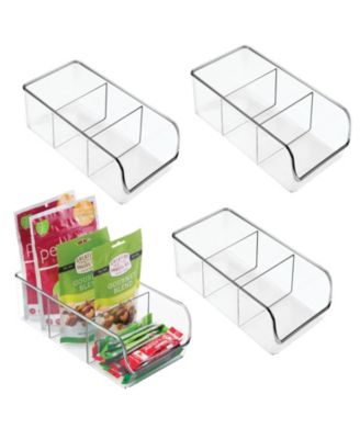 mDesign Plastic Food Storage Bin Organizer for Kitchen Cabinet - 4 Pack ...