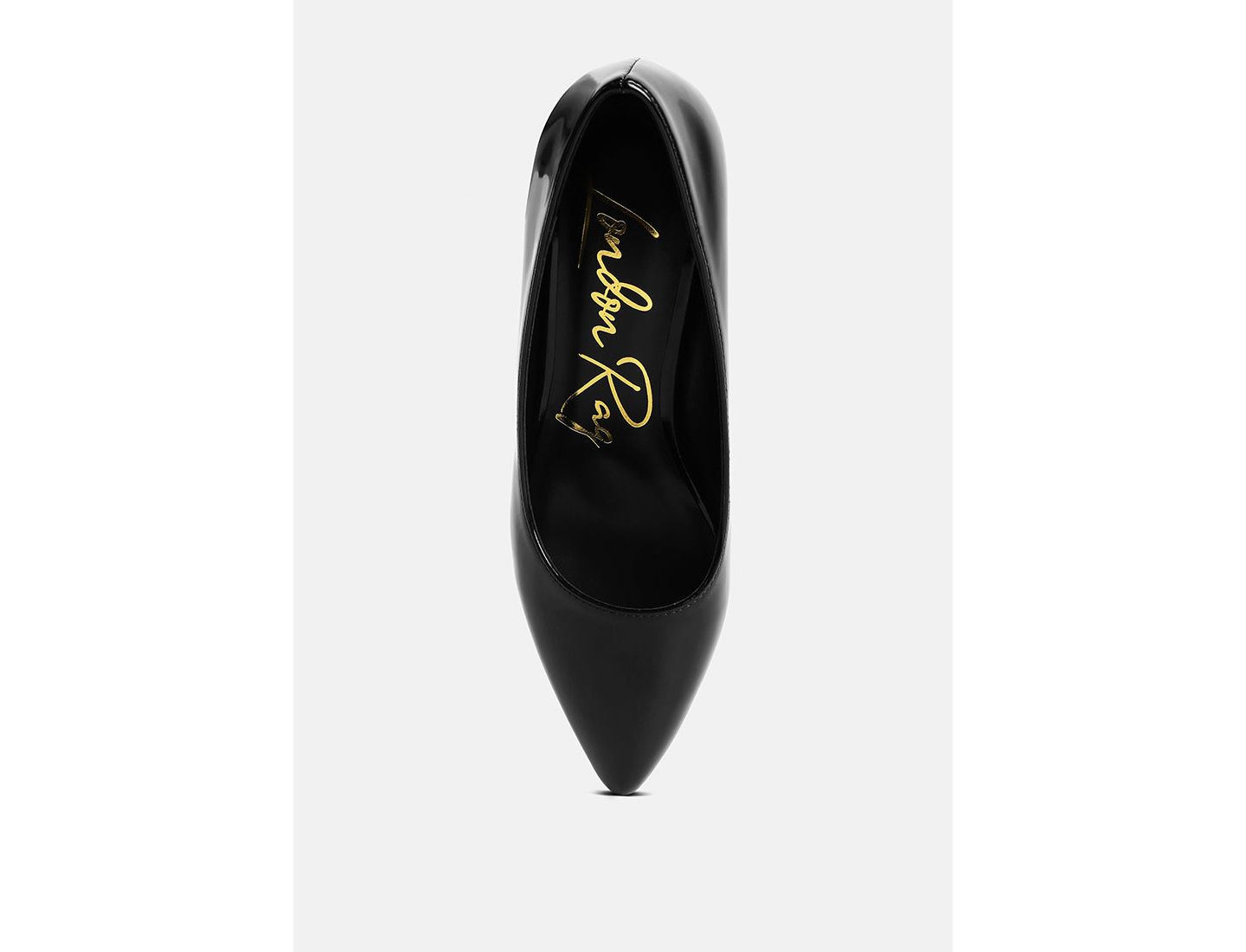 Женские туфли London Rag Zaila Metallic Accent Block Heel Pumps, цвет: Чёрный лаковый — фото 7