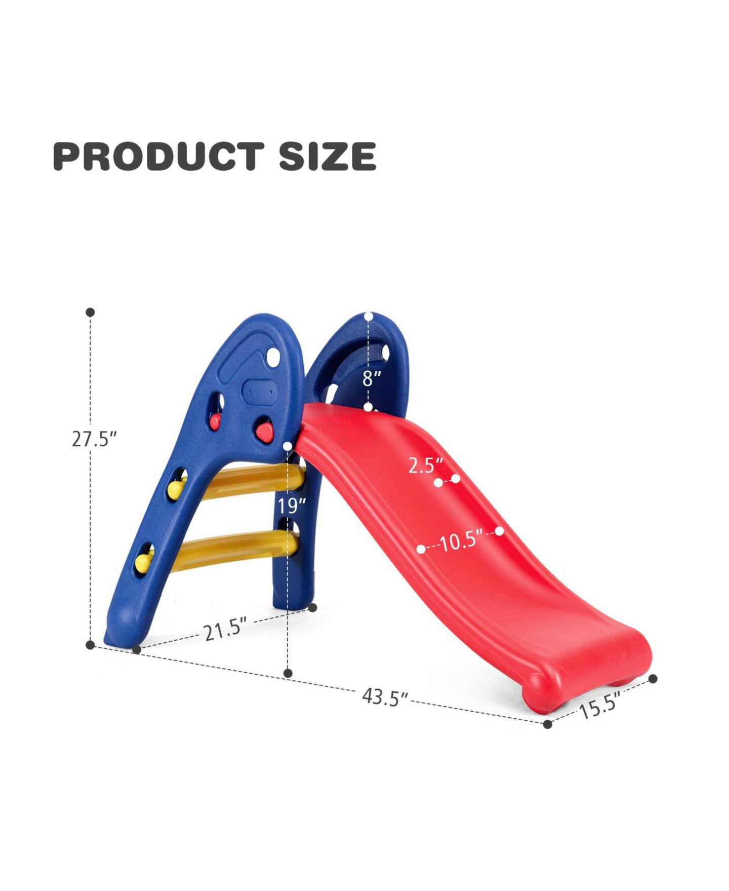 Детская игрушка INOLAIT 2 Step Children Folding Plastic Slide — фото 11