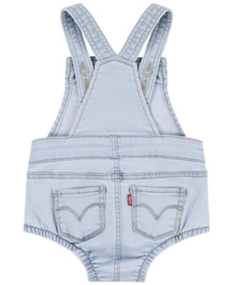 Baby Girls' Sleeveless Denim Shortalls