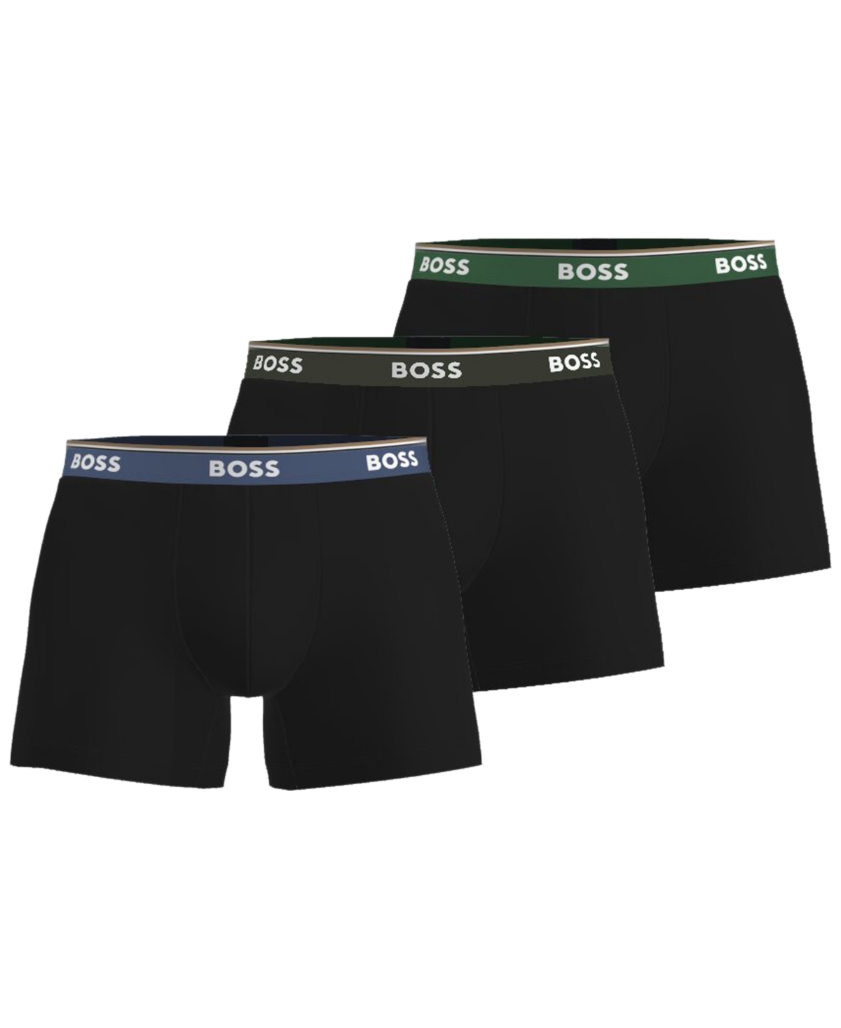 Boss by Hugo Boss Men's Power Logo Boxer Briefs, Pack of 3 - Black