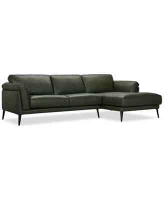 Keery 112" 2-Pc. Leather Sectional with Chaise, Created for Macy's
