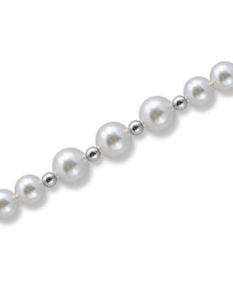 White Shell Pearl Stretch Bracelet