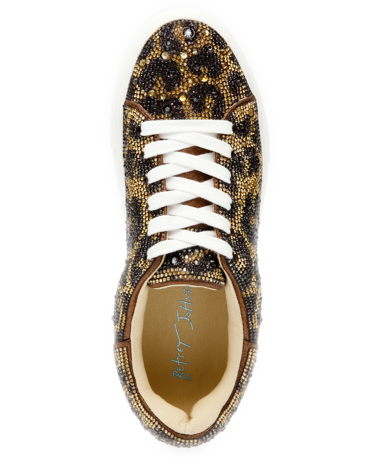 BETSEY JOHNSON WOMEN'S SIDNY RHINESTONE PLATFORM SNEAKERS 