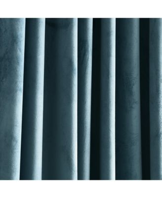 Prima Velvet Solid Light Filtering Back Tab/Rod Pocket Window Curtain Panels