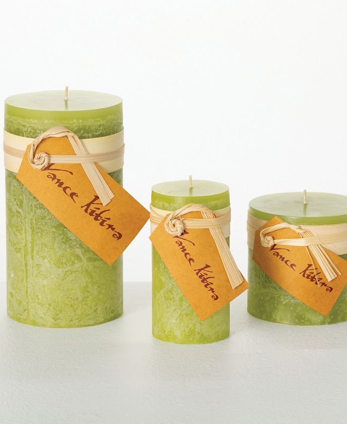 Vance Kitira Timber Pillar Candles, Set of 3 Macy's
