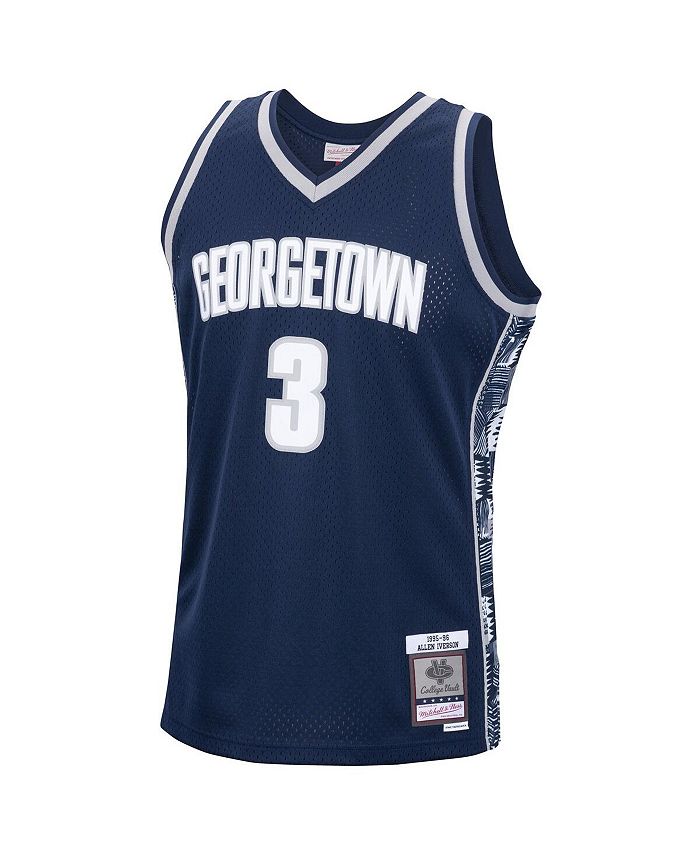 Mitchell & Ness Authentic Georgetown Hoyas 1995-96 Allen Iverson Men Basketball Jersey Black/Grey/White