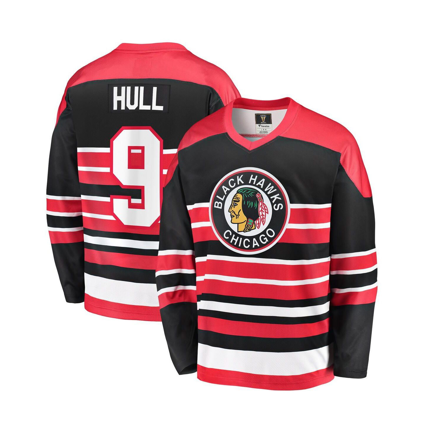 Мужской топ Fanatics Bobby Hull Red Chicago Blackhawks Premier Breakaway Retired Player Jersey — фото 1
