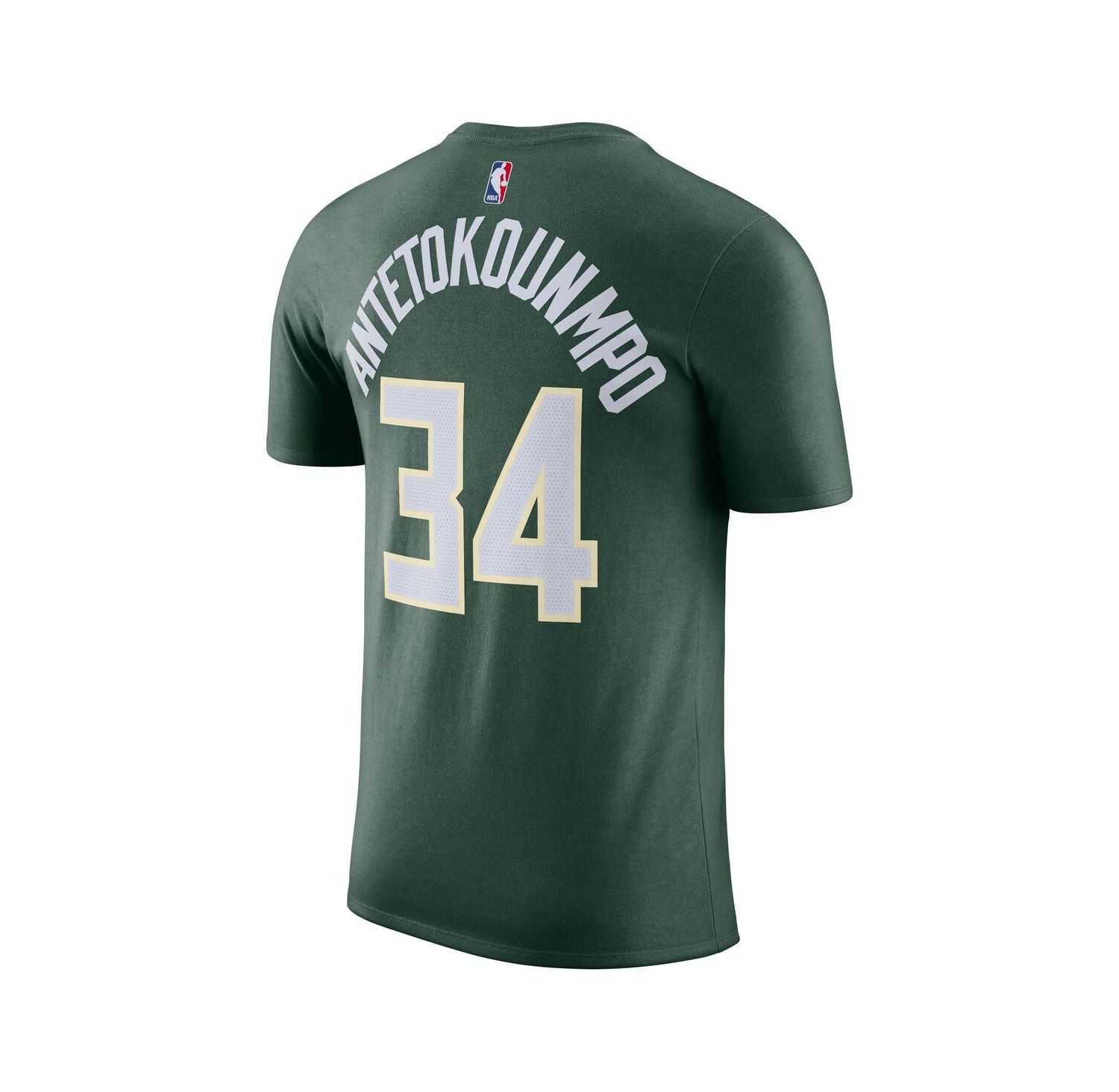 Men's Giannis Antetokounmpo Hunter Green Milwaukee Bucks Icon 2022/23 Name and Number T-shirt