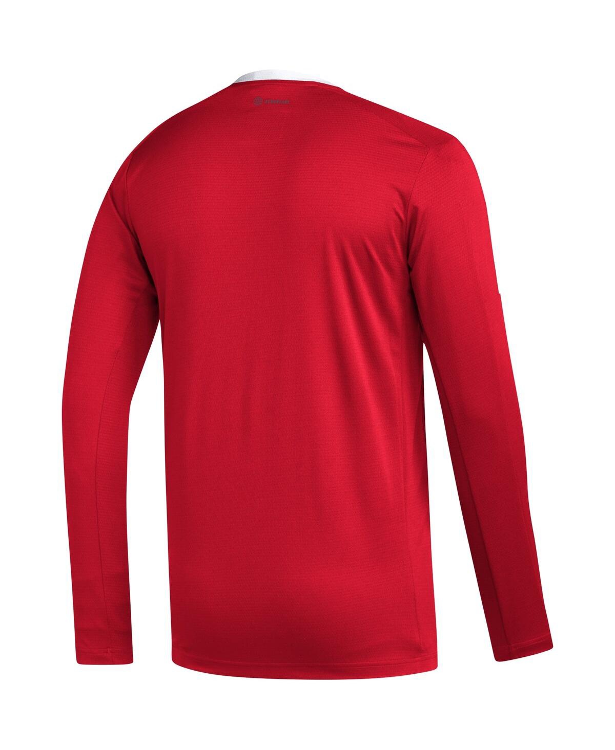 Men's adidasWashington Capitals Aeroready Long Sleeve T-shirt - Red