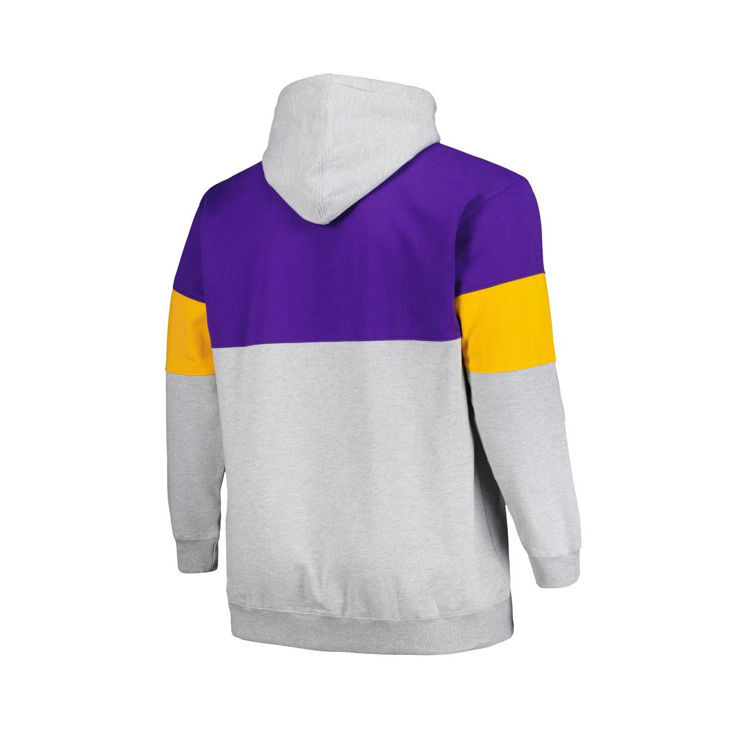 Men's Purple, Gold Los Angeles Lakers Big and Tall Pullover Hoodie
