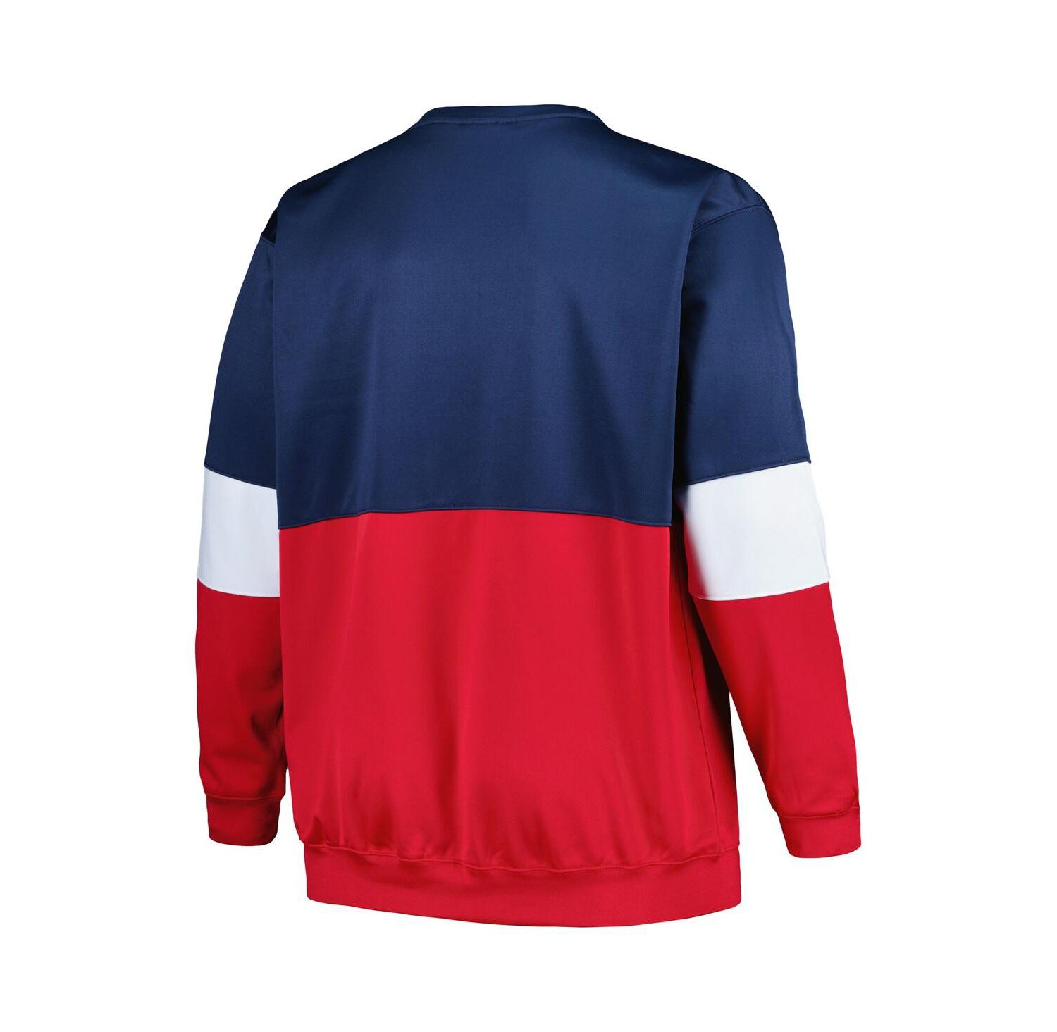 Men's Navy, Red New Orleans Pelicans Big and Tall Split Pullover Sweatshirt