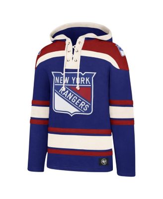 Men's Blue New York Rangers Big and Tall Superior Lacer Pullover Hoodie