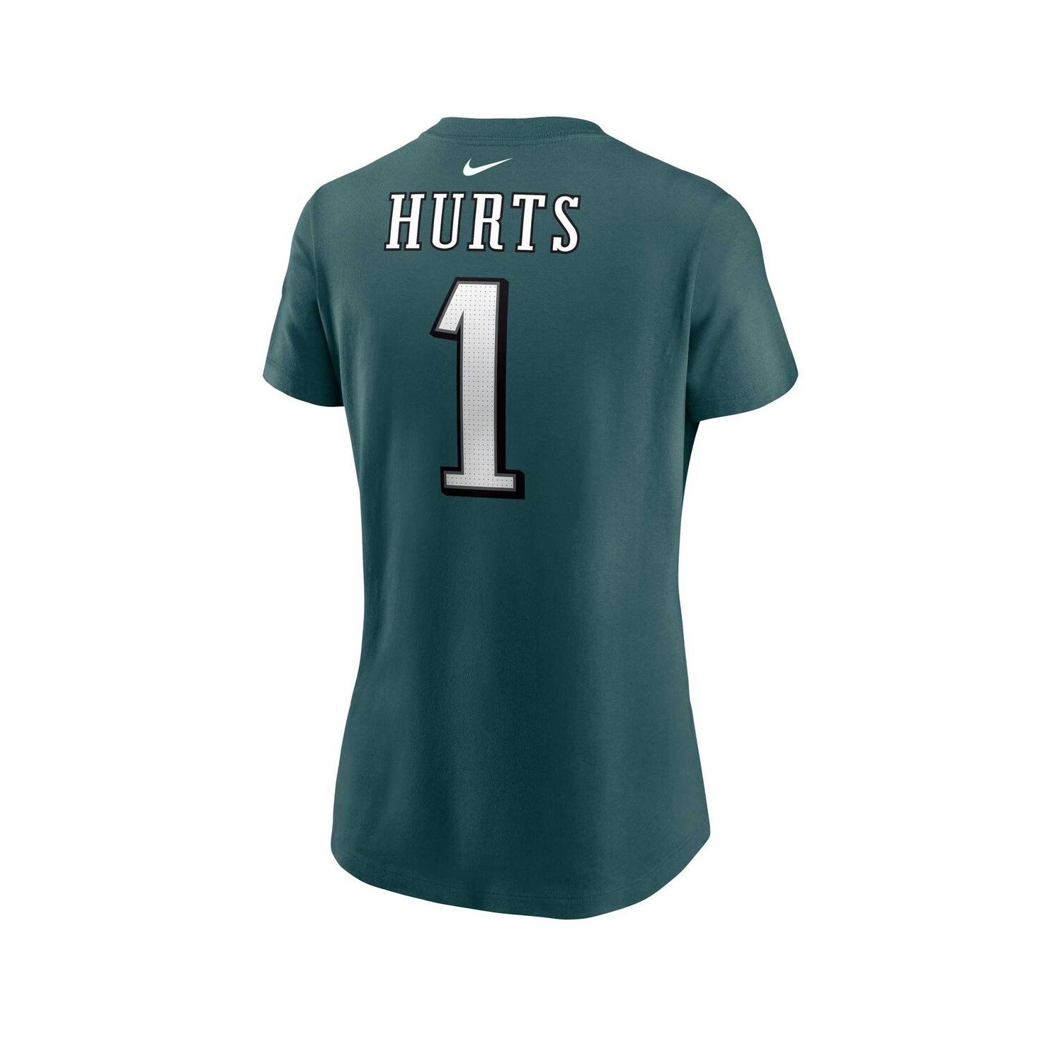 Women's Jalen Hurts Midnight Green Philadelphia Eagles Player Name and Number T-shirt