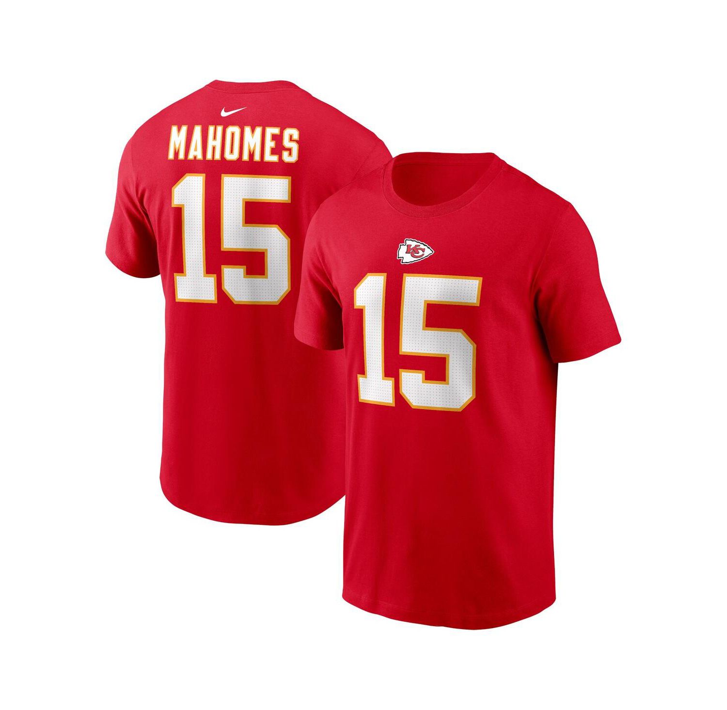 Men's Patrick Mahomes Red Kansas City Chiefs Player Name and Number T-shirt