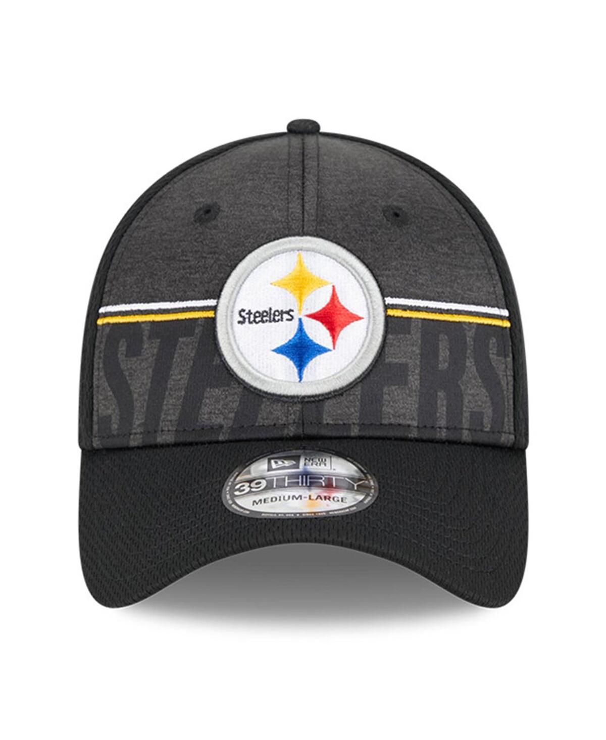 New Era Black Pittsburgh Steelers 2023 Nfl Training Camp 39thirty Flex Fit Hat In Black
