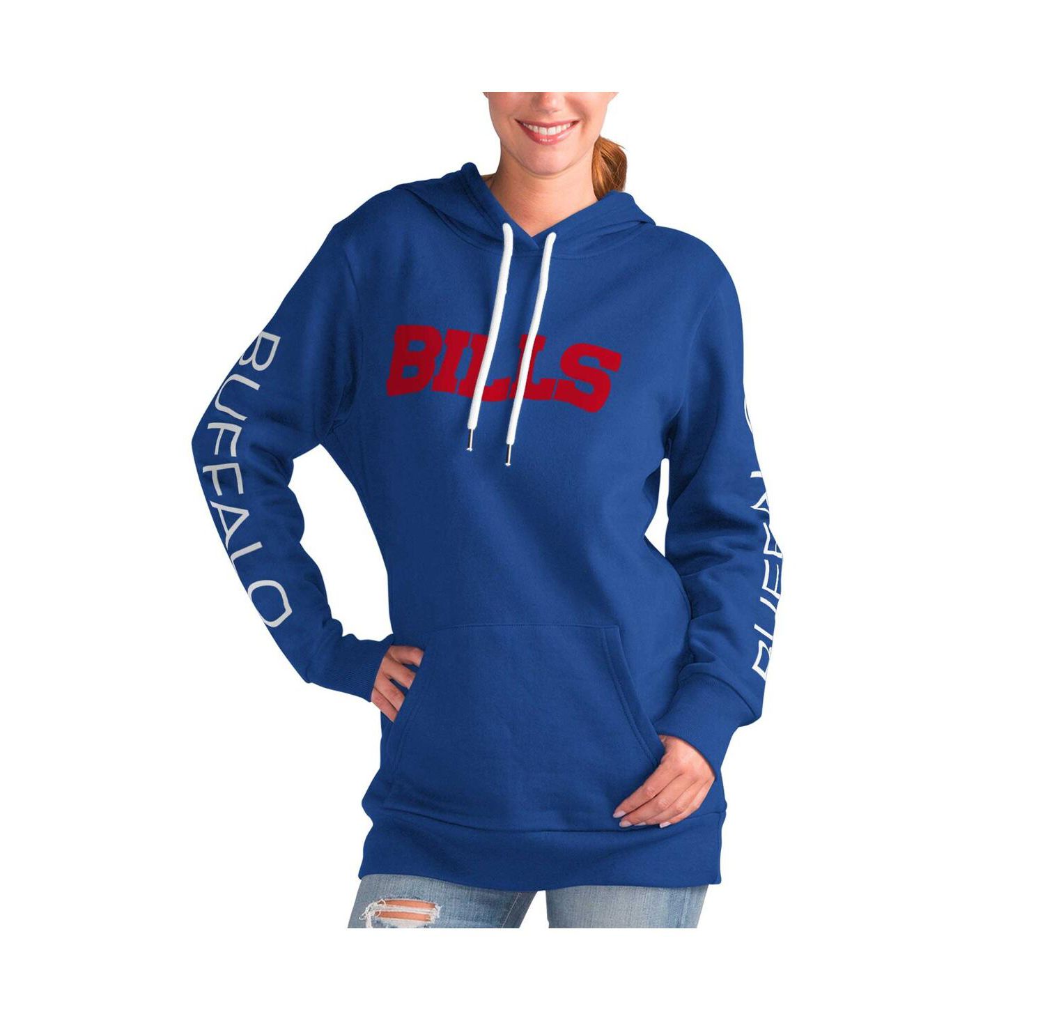 Women's Royal Buffalo Bills Extra Inning Pullover Hoodie