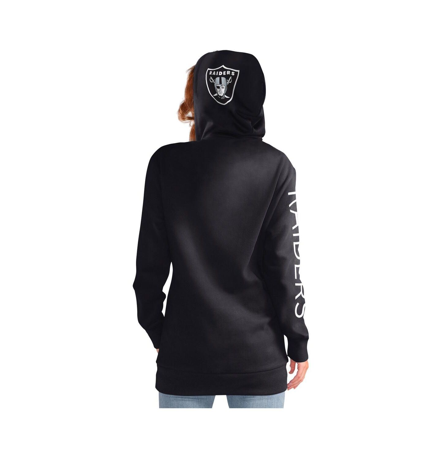 Женское худи G-III 4Her by Carl Banks Black Las Vegas Raiders Extra Inning Pullover — фото 2