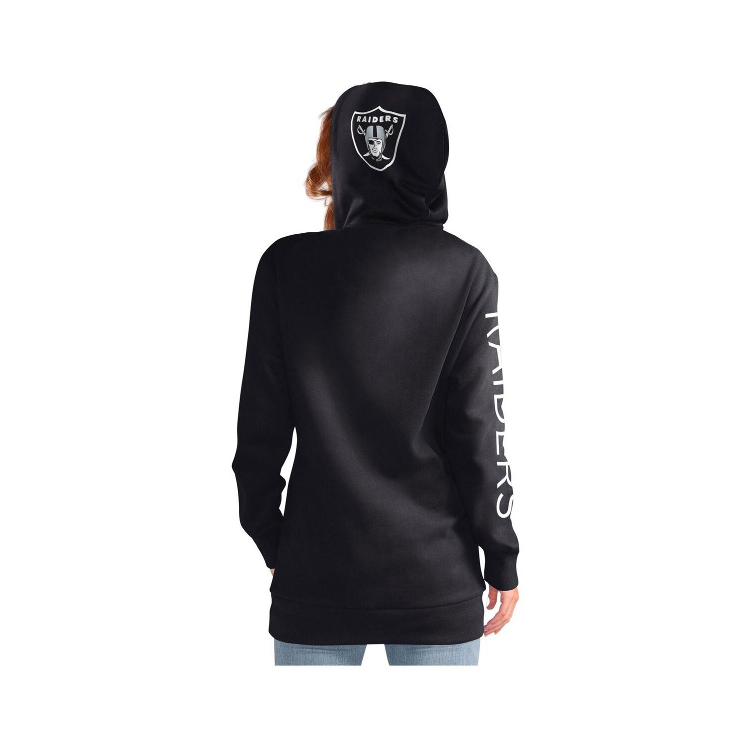Women's Black Las Vegas Raiders Extra Inning Pullover Hoodie