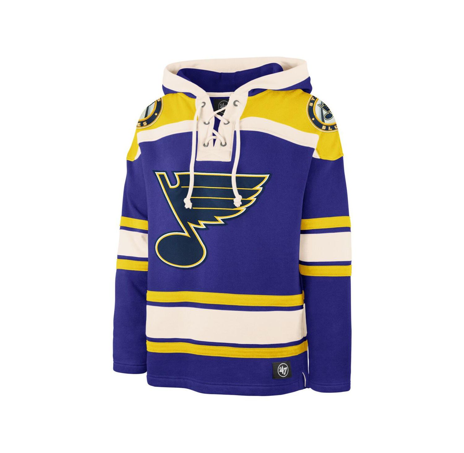 Men's Blue St. Louis Blues Superior Lacer Pullover Hoodie