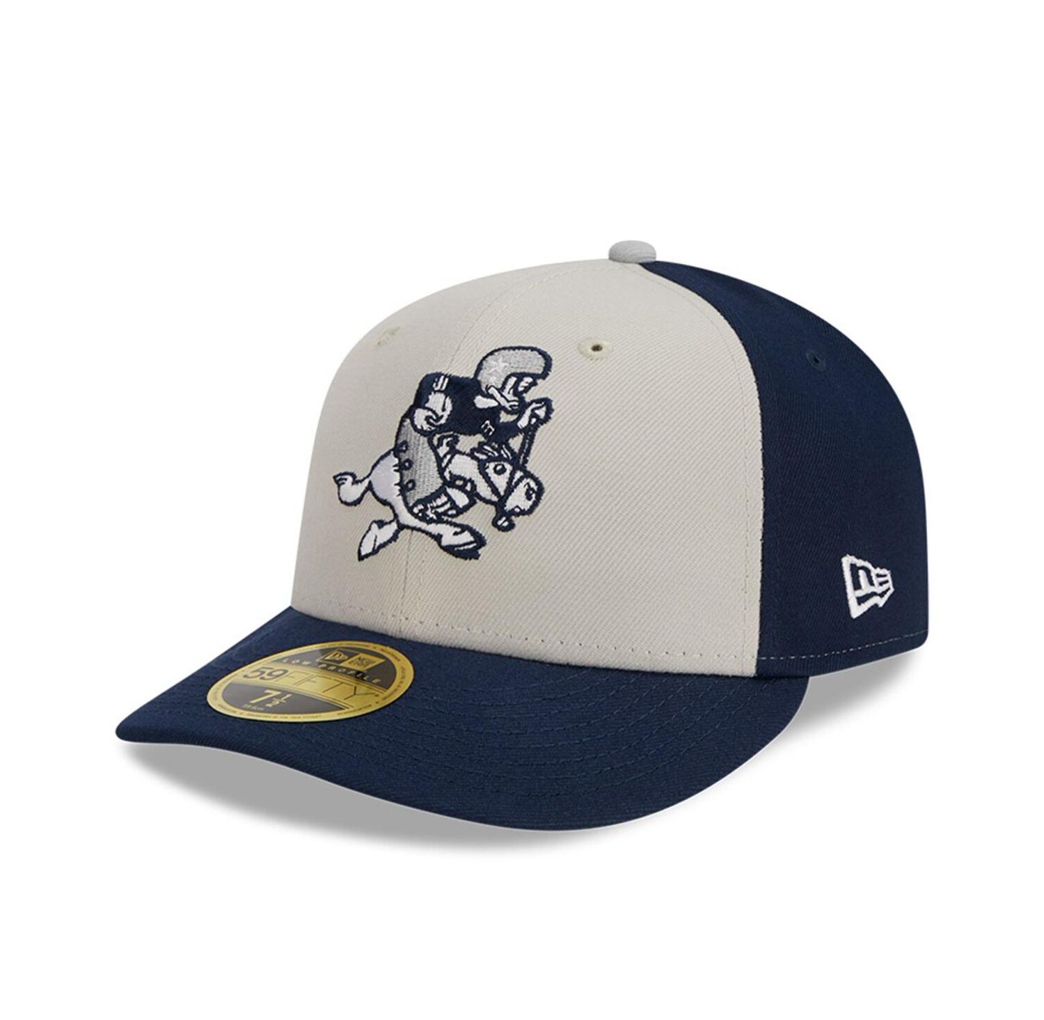 Men's Cream, Navy Dallas Cowboys 2023 Sideline Historic Low Profile 59FIFTY Fitted Hat