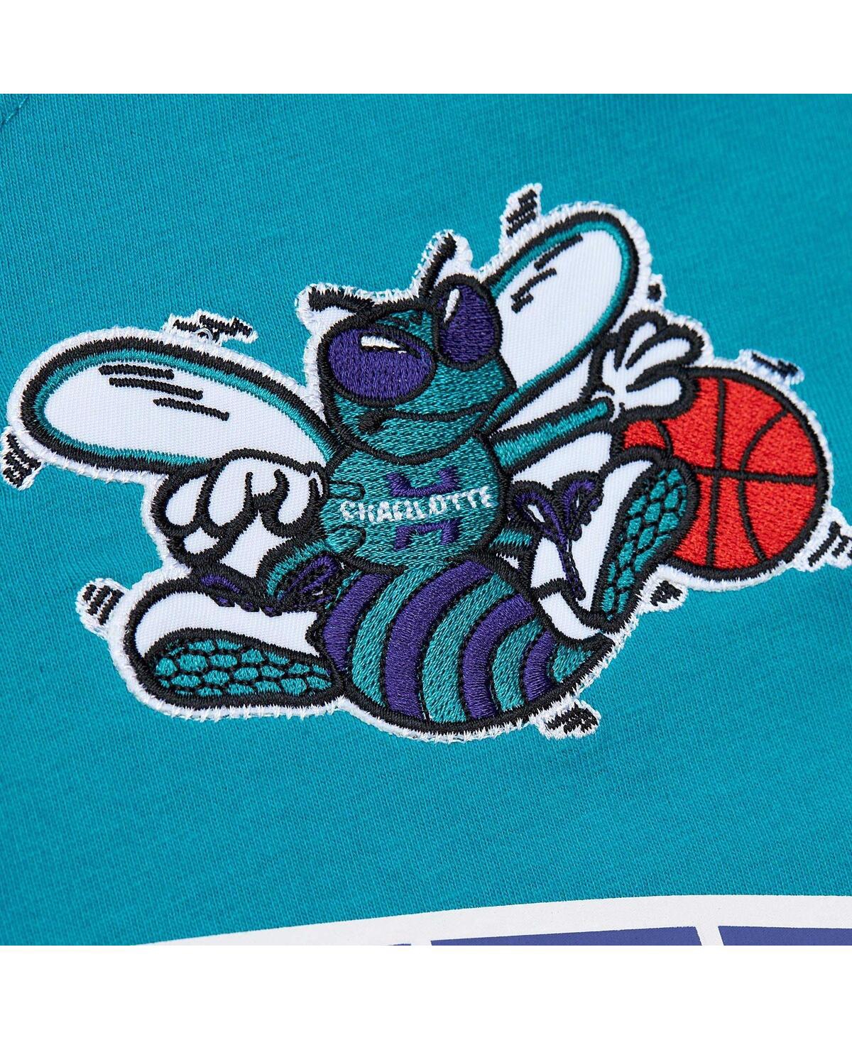 Men's Mitchell & NessCharlotte Hornets Hardwood Classics Nights Premium T-shirt - Teal