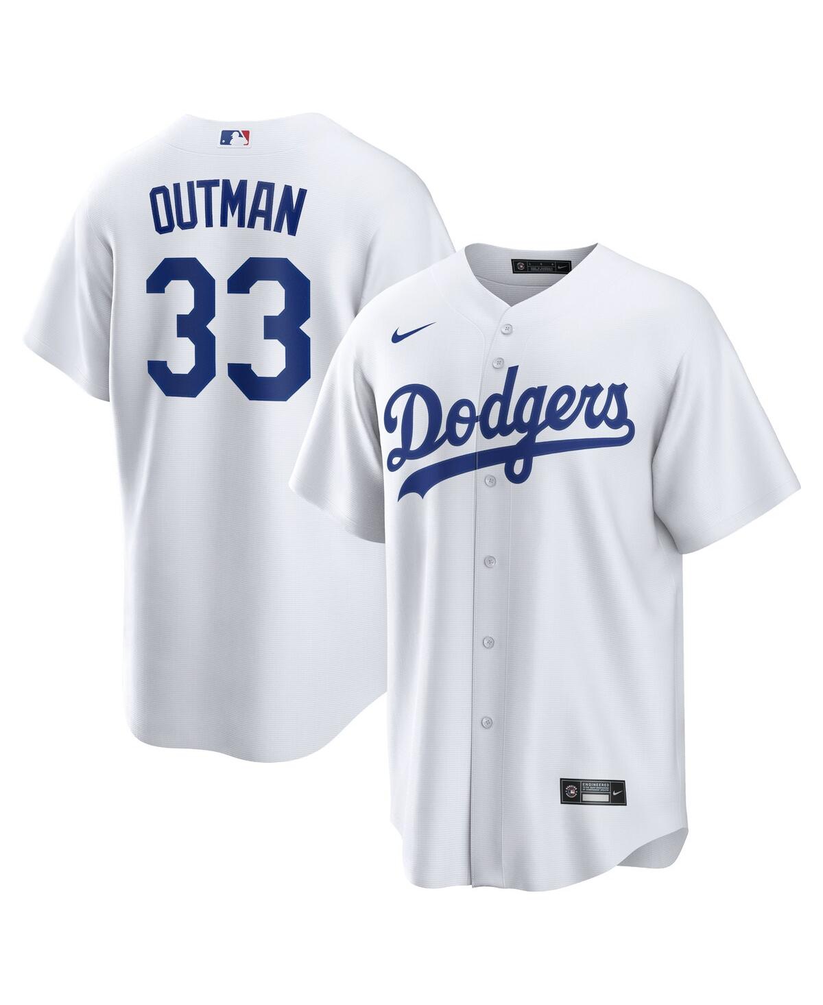 Men's Nike James OutmanLos Angeles Dodgers Replica Player Jersey - White